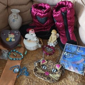 Girls Bundle Boots Jewelry  Trinket Unicorn Angel Etc